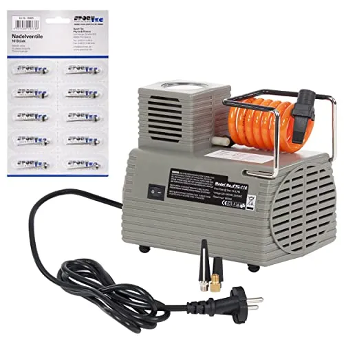 Ballkompressor PM250 - 220 V, 4 bar, inkl. 10 Nadelventilen - Kompressoren für präzises Aufpumpen, ideal für Sportbälle und aufblasbare Artikel, mit 10 Nadelventilen für vielseitige Nutzung.