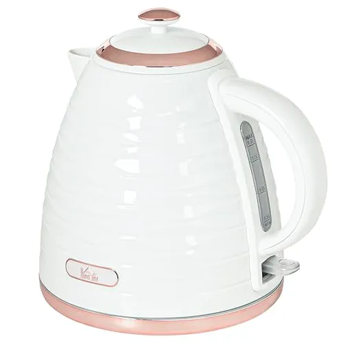 HOMCOM Wasserkocher 1,7 L, 2200W – Kabellos und Schnellkochfunktion - Genießen Sie schnelles Kochen mit dem HOMCOM Wasserkocher, der in nur 4 Minuten Wasser für bis zu 8 Tassen erhitzt. BPA-frei und mit Trockengehschutz ausgestattet, bietet er Sicherheit und Komfort in Ihrer Küche.