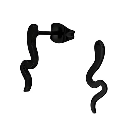 Monkimau Schlange Kinder Ohrringe Chirurgenstahl | Edelstahl Hypoallergen Kinderohrringe | Mädchen Schmuck Geschenk Geschenkidee