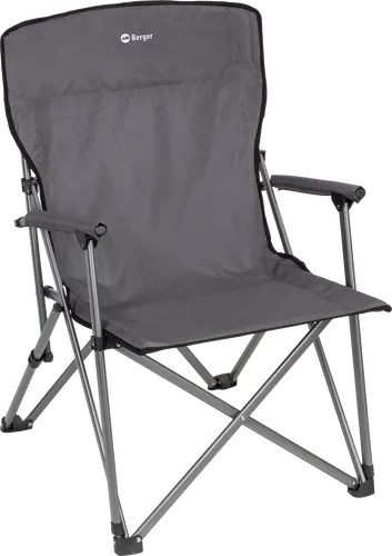 Berger Comfort Faltstuhl - Camping-Möbel, tragbar und bequem, ideal für Outdoor-Aktivitäten mit einer Breite von 59 cm und robustem Stahlrahmen.