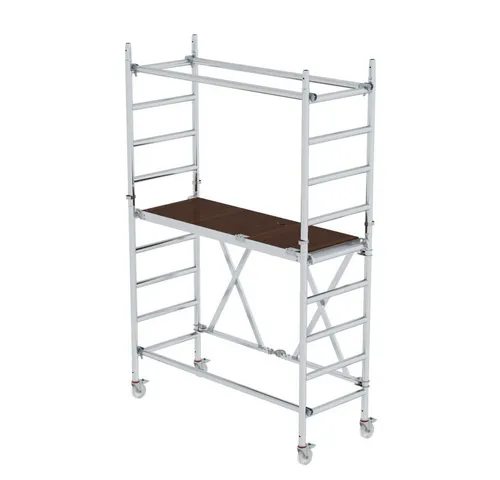 PROREGAL® Klappgerüst mit Ausbaueinheit 180x75cm - Gerüst für Industrieanwendungen, gefertigt aus stabilem Aluminium mit einfacher, werkzeugloser Montage und 15 Jahren Garantie – ideal für maximale Sicherheit und Langlebigkeit.