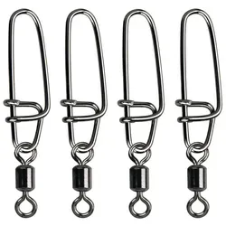 Gamakatsu Schnurverbinder Gamakatsu Hyper S-Snap with H-Swivel - 4 Angelwirbel mit Einhänger, (1-St) Gr. 4 / 63kg