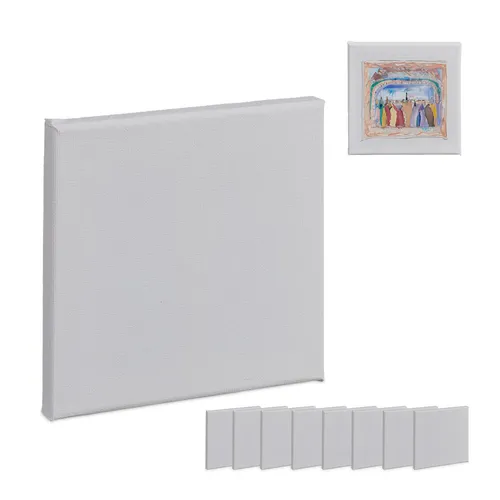 Leinwand Leinwandset Blankoleinwand Malleinwand quadratisch 10 Stück 15x15 cm