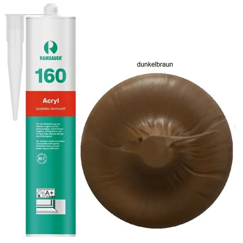 Ramsauer Dichtstoff Ramsauer 160 Acryldichtstoff 1K Acryl Dichtstoff 310ml Kartusche, gebrauchsfertig, Für Anschlüsse mit mittleren Dehnungsbeanspruchung
