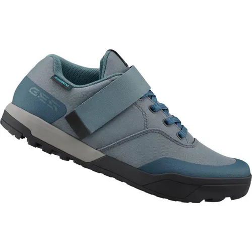 Shimano GE500W Denim (B30) 42 - Damen Mountainbikeschuhe - Mountainbikeschuhe für Damen mit TORBAL 2.0 Torsions-Zwischensohle für exzellente Kontrolle bei Abfahrten und der innovativen SHIMANO ULTREAD GE Gummimischung für optimale Pedalier- und Geheigenschaften.