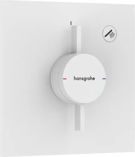 hansgrohe DuoTurn E Duscharmatur - Eleganter Unterputzmischer in Mattweiß - Duscharmatur Unterputz für 1 Verbraucher, bietet ein modernes Design und maximale Durchflussmenge von 26 l/min. Ideal für platzsparende Lösungen in der Dusche.