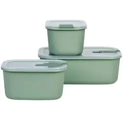 Mepal Frischhaltedosen Easyclip - grün, Glas & Kunststoff - Vorratsdosen, auslaufsicher und aromadicht, ideal für Kühlschrank, Mikrowelle und Backofen bis 550°C.
