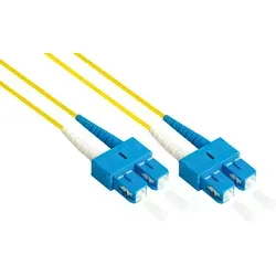 GC LW-905SC - Patchkabel LWL Duplex OS2 9/125μ SC/SC, 5 m, gelb