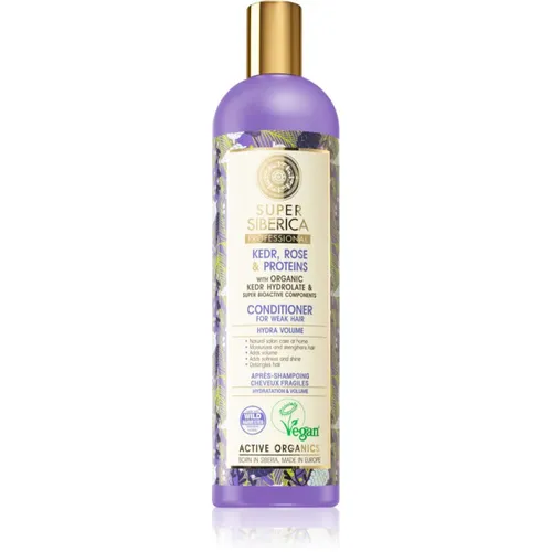 Natura Siberica Kedr, Rose & Protein Volumen-Conditioner für geschwächtes Haar 400 ml