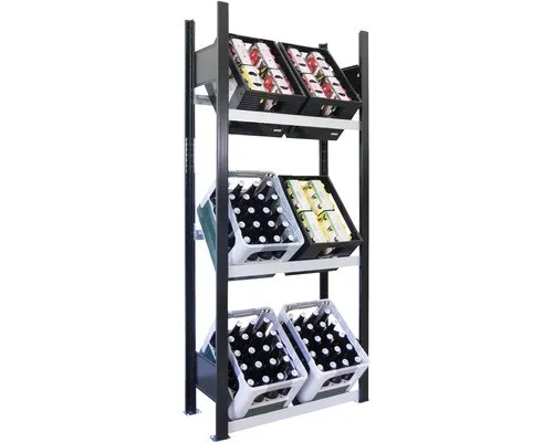 Schulte-Regalwelt Getränkekistenregal für 6 Kisten - Robustes Regalsystem aus Metall, ideal zur übersichtlichen Lagerung von Getränkekisten. Mit 3 höhenverstellbaren Lagerebenen und hoher Belastbarkeit bis 60 kg.