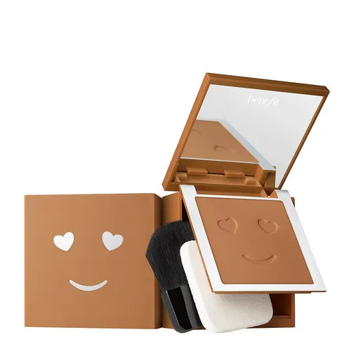 Benefit Hello Happy Velvet Matte Finish Compact Foundation 11 Dark Neutral - Make-up für einen matten Teint, leicht aufzutragen und ideal für ein natürliches Finish, perfekt für unterwegs.