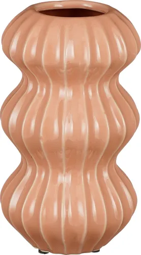 Mica Vase Pippa rosa aus Keramik 23 cm in orange von Mica Decorations