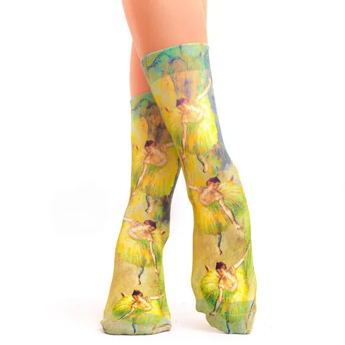 Damen WIGGLESTEPS Socken - ONE SIZE (Gr. 36/40) - Motiv: 02903 - Degas Dance 1