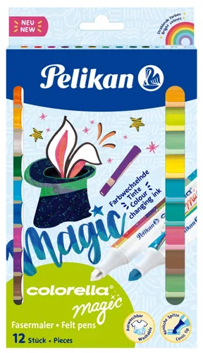 Pelikan Fasermaler colorella magic, 12er Kartonetui 12