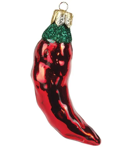 IMPULS Christbaumschmuck, Christbaumschmuck Glas Chilischote 7cm rot