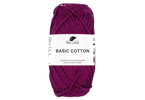 Pro Lana Pro Lana BASIC COTTON Baumwollgarn 50 g Häkelwolle, 125 m (Perfektes Baumwoll-Garn für leichte Pullover, Mützen und Accessoires), 50 g