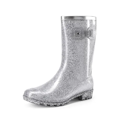 DREAM PAIRS Damen Gummistiefel in silber von Dream Pairs