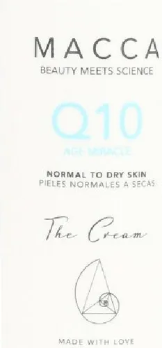 Macca Q10 Age Miracle Cream 50ml - Tagespflege für normale bis trockene Haut, die intensive Feuchtigkeit spendet und die Hautelastizität verbessert – ideal für anspruchsvolle Männer und Frauen ab 30 Jahren.