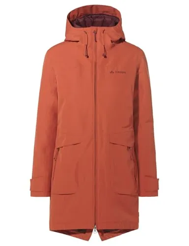 Vaude Women's Skomer Winter Parka III - Komfortabler Winterparka in Rot, Gr 44 - Funktionsjacke, wasserdicht, winddicht und isolierend – perfekt für kalte Tage im Alltag. Hergestellt aus recyceltem Polyester mit DWR-Imprägnierung für zusätzlichen Schutz.