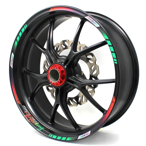Felgenrandaufkleber GP Racing Tricolore Glanz Motorrad Aufkleber Auto MR006