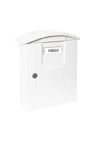 ARREGUI Wandbriefkasten M aus hochbeständigem Kunststoff - Wetterfester Wandbriefkasten, DIN A4 geeignet, mit Schutzklappe und einfacher Montage, ideal für feuchte Umgebungen. Langlebig und rostfrei.