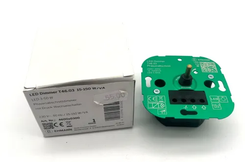 Ehmann Drehdimmer EHMANN Unterputz-Dimmer T46.03 - Smart Home Unterputz-Dimmer für Phasenabschnitt, ideal zur individuellen Lichtsteuerung in jedem Raum.