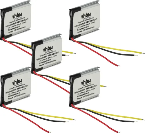 vhbw 5x Akku kompatibel mit Jabra Engage 75, 65 Wireless Headset Kopfhörer (290 mAh, 3,8 V, Li-Ion)