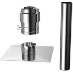 Buderus Edelstahl-Schachtabdeckung mit Mündungsrohr Ø 80 mm