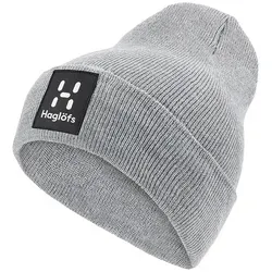 Haglöfs Aze Beanie stone grey melange 1-SIZE - Langlauf Mütze aus 100% recyceltem Polyester, weich und elastisch für optimalen Komfort. Ideal für Wandern und Alltag, mit vorgefaltetem Saum für zusätzliche Wärme.