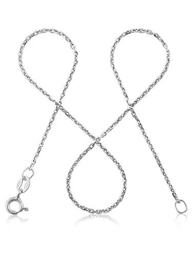modabilé Ankerkette Rund Damen Halskette 925er Sterling Silber (65cm I 1,3mm breit) Silberkette 925 ohne Anhänger Silberne Kette Frauen Silberketten