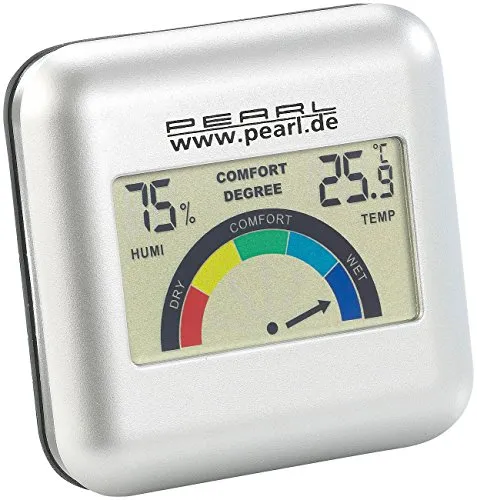PEARL Raumklima Thermometer: Digitales Hygrometer mit Thermometer und grafischer Anzeige (Innenthermometer mit Hygrometer, Klima-Monitor, Feuchtigkeitsanzeige)