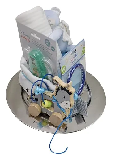 Windeltorte mit Baby Schutzengel Stoffwindeln Motorikspiel Schnuller uvm