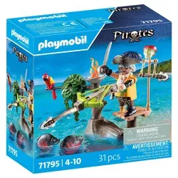 Playmobil 71795 Pirat mit Balliste - Playmobil Pirates - Kreatives Spielset mit beweglicher Figur und 31 Teilen. Ideal für Kinder ab 4 Jahren, um spannende Piratengeschichten zu kreieren und das Rollenspiel zu fördern.