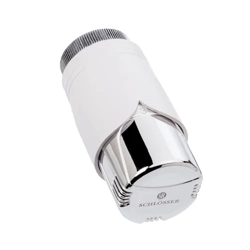 Schlösser Thermostatkopf Diamant Plus M30 x 1,5 Heimeier weiß/chrom 6001 00011