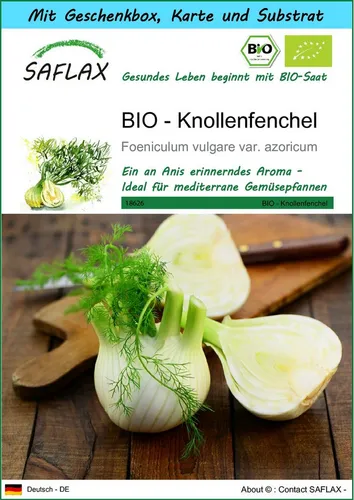 SAFLAX Gemüsesamen SAFLAX - Geschenkset - BIO - Knollenfenchel
