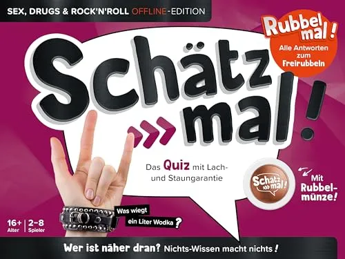 Schätz mal! Sex, Drugs & Rock'n'Roll Offline-Edition: Rubbel die Antwort frei | mit cooler Münze | kein Internet nötig