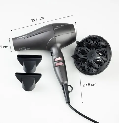 Taurus Haartrockner Fashion 2600 Ionic – Professioneller Haartrockner mit 2600W