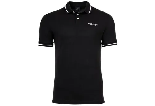 AX ARMANI EXCHANGE Herren Poloshirt - Einfarbiges T-Shirt aus 100% Baumwolle - Herren-Shirts, hochwertiges unifarbenes Poloshirt mit Flachstrick-Kragen und Logo-Detail, ideal für einen lässigen Look.