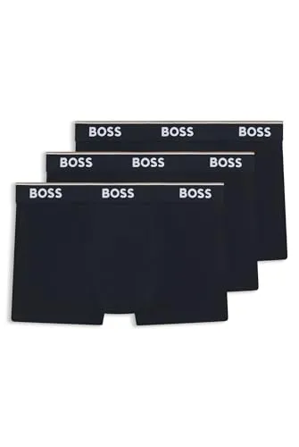 HUGO BOSS Herren Trunk 3p Co/EL Boxershorts - Komfortabel und Stylisch - Badeshorts für Herren mit elastischem Bund für ein angenehmes Tragegefühl und aus atmungsaktivem Material für optimalen Komfort.