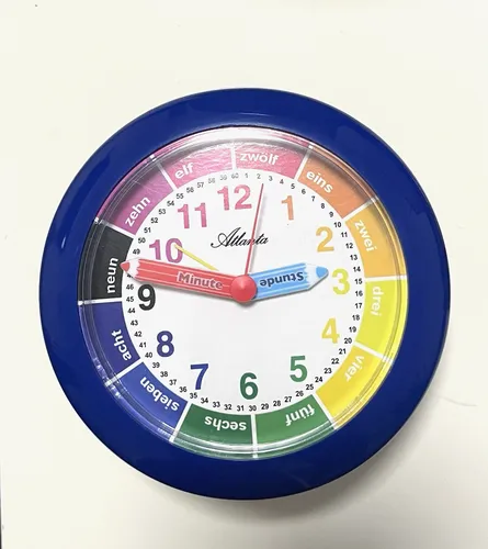 Atlanta 1265/5 Wecker Kinderwecker blau Lernwecker für Kinder