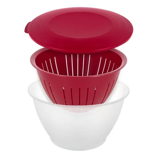 WESTMARK Olympia Schüssel 4,4 l transparent/rot 2418227R in rot von Westmark