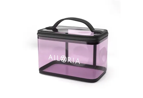 Ailoria Vanity Kosmetiktasche Pink - Elegante Reisetasche - Reisetaschen mit großer Reißverschlussöffnung, ideal für Toilettenartikel und Make-Up. Aus wasserdichtem PVC, schützt vor Auslaufen und ist perfekt für Reisen und Zuhause.