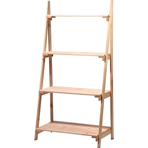 dobar® 58465e Großes Blumenregal 4-stufig - Pflanzregal aus robustem Kiefernholz, wetterfest imprägniert und ideal für Garten, Terrasse oder Balkon. 4 Etagen bieten viel Platz für Ihre Pflanzen und kreative Gestaltung.