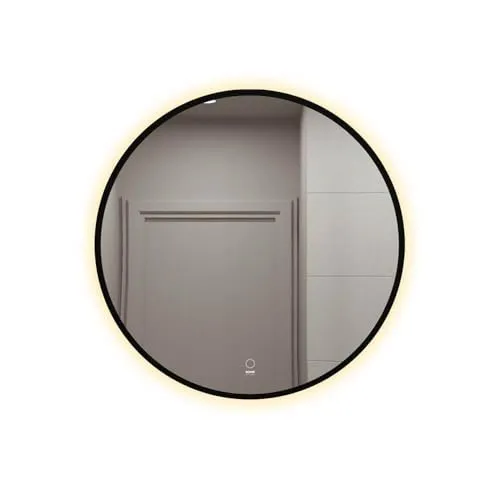 HOME DELUXE Badspiegel LED-Spiegel Rund DUBI - Dimmbar und Beschlagfrei - Eleganter Badezimmerspiegel mit 60 cm Durchmesser, dimmbarer LED-Beleuchtung und beschlagfreier Oberfläche für optimalen Komfort im Bad.