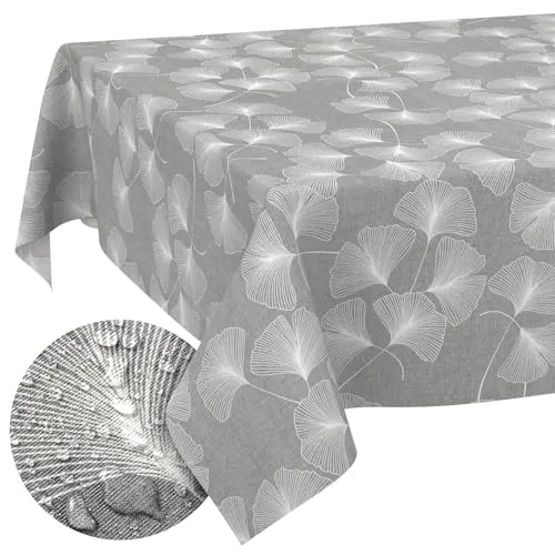 Stoff Tischdecke Tischwäsche Textil Tischtuch Baumwolle Polyester Gewebe abwaschbar pflegeleicht, in rund oval eckig Pusteblume 160x100cm Schnittkante