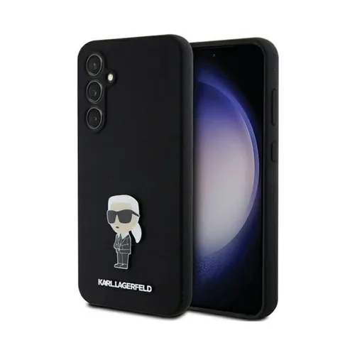 Karl Lagerfeld KLHCS23FEMHKNPK Hülle für S23 FE - Stylische Handyhülle aus hochwertigem Silikon mit ikonischem Metallpin, schützt Ihr Smartphone und verleiht ihm einen eleganten Look.