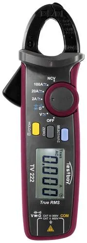 Testboy TV 222 - Digitale Stromzange, 3-in-1 Multimeter mit 4000 Counts und Auto-Power-Off für präzise Messungen
