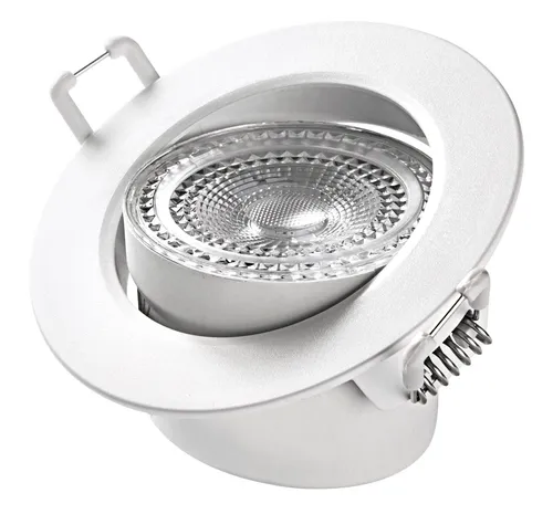 LDBS Heitronic 500593 Einbaustrahler DL7002, rund, 5,5 W, 3000 K, IP44, schwenkbar, weiß