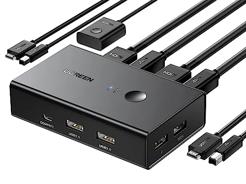 UGREEN HDMI 2.0 KVM Switch für 2 PCs und 1 Monitor