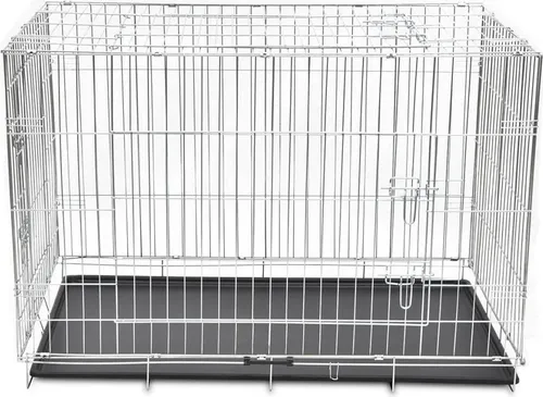 vidaXL Faltbarer Hundekäfig XXL - Metall Transportbox für Hunde - Robuste Hundebox aus Schwerlast-Stahl, ideal für Training und Transport. Faltbares Design spart Platz, 3 Türen für einfachen Zugang und Sicherheit.